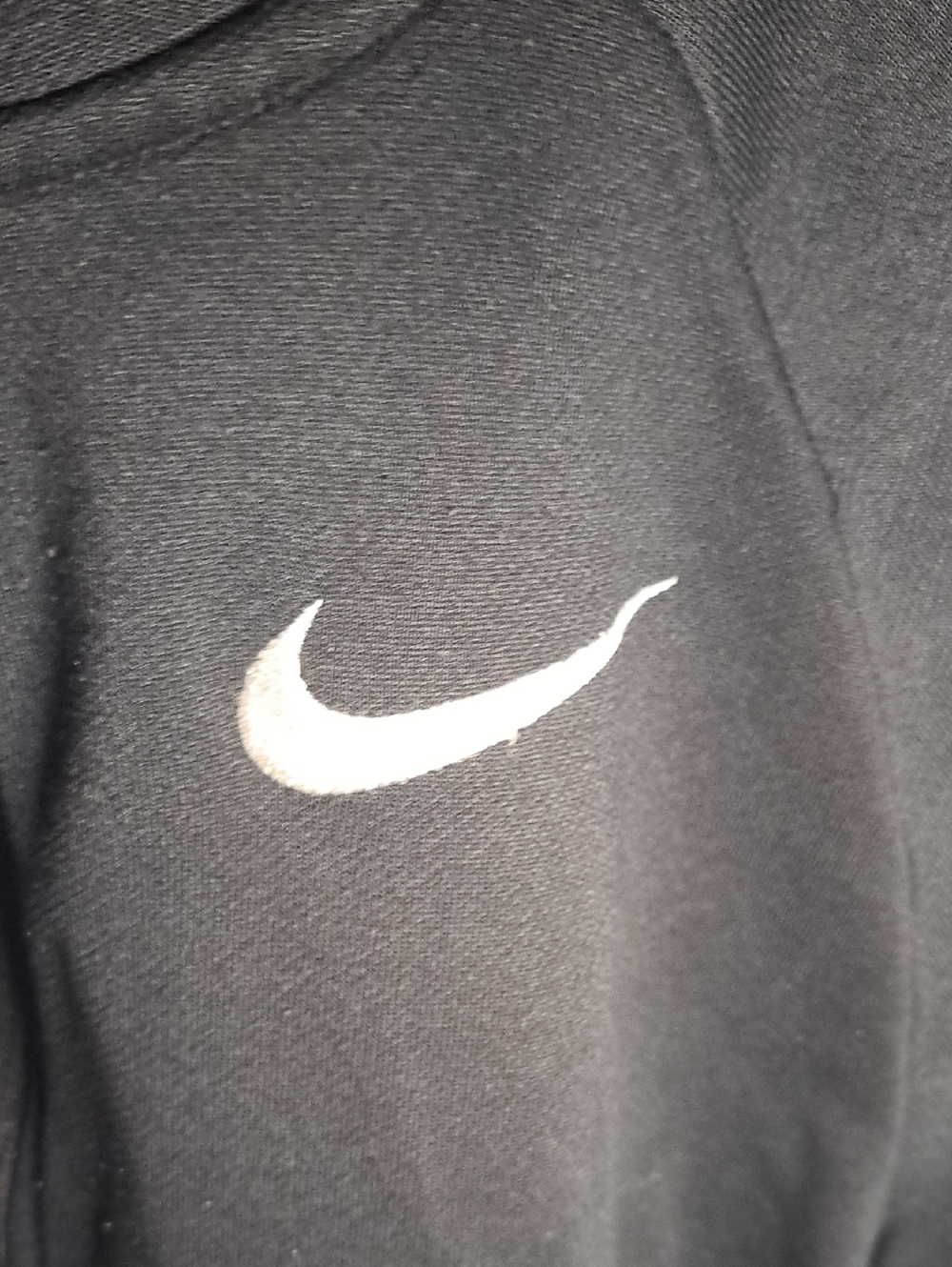 Nike Black Full-Zip Hoodie with White Swoosh - Picture 3 of 5
